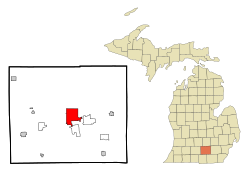 Jackson County Michigan Incorporated and Unincorporated areas Jackson Highlighted